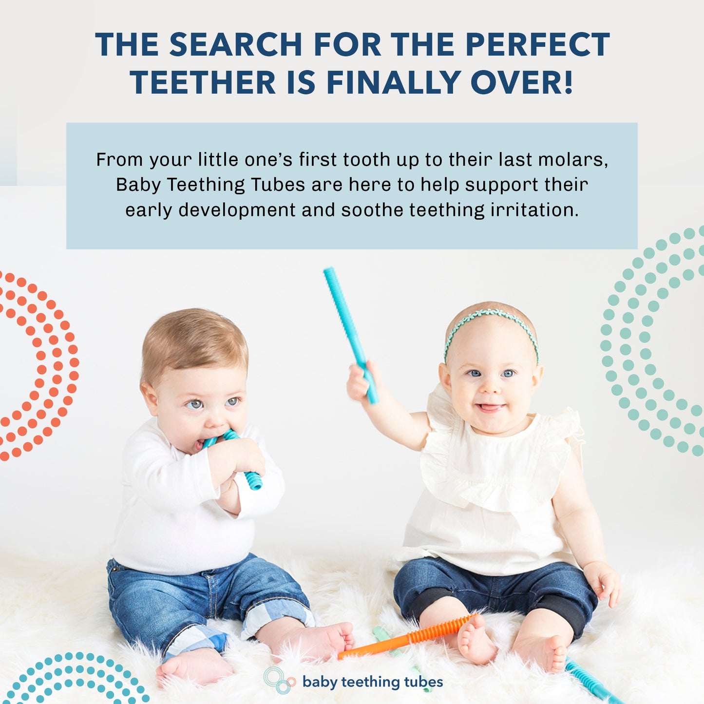 Baby Teething Tubes® - Navy - Baby Teething Tubes