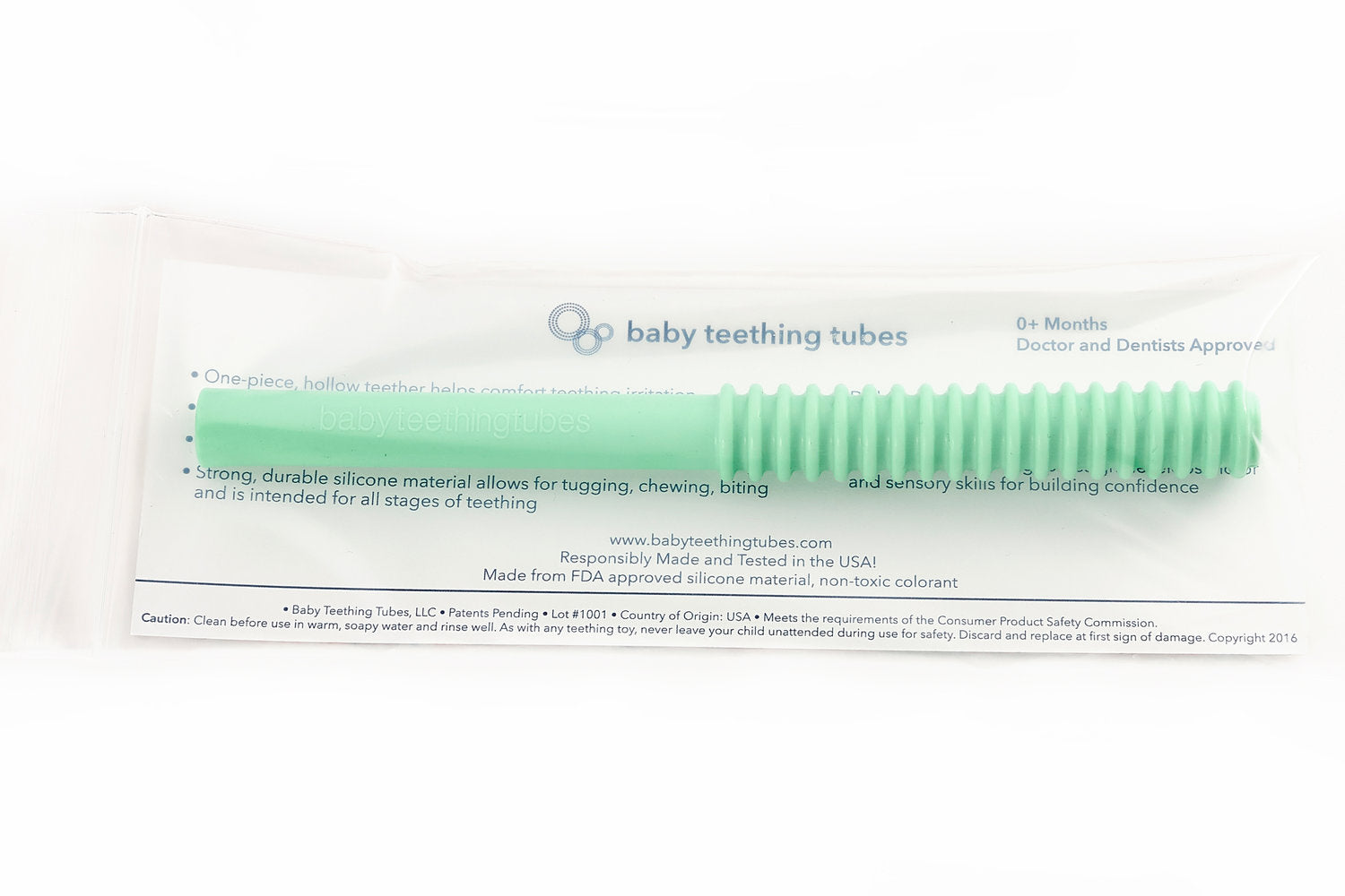 Baby Teething Tubes® - Mint - Baby Teething Tubes