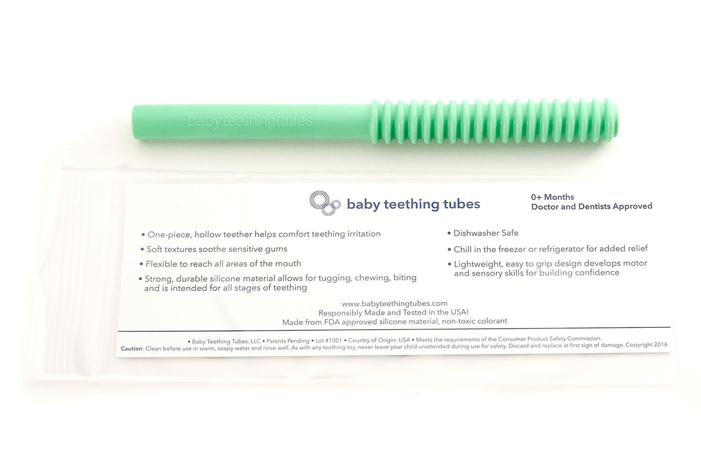 Baby Teething Tubes® - Mint - Baby Teething Tubes