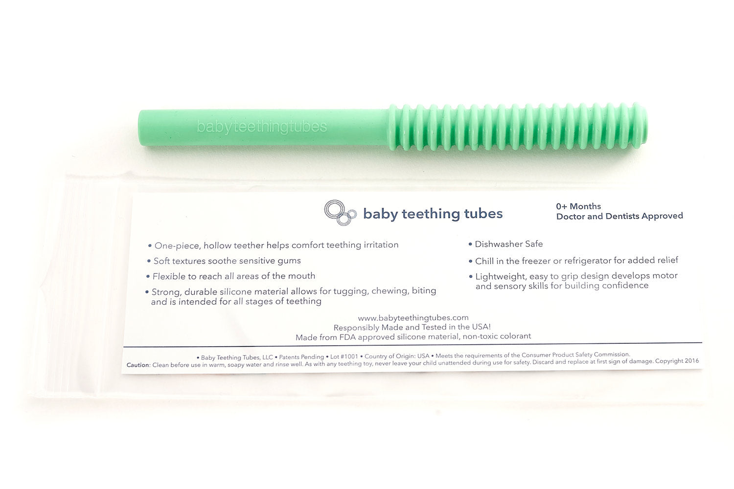 Baby Teething Tubes® - Mint - Baby Teething Tubes