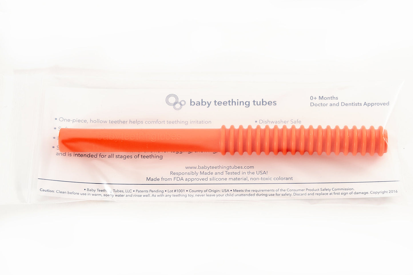 Baby Teething Tubes® - Orange - Baby Teething Tubes