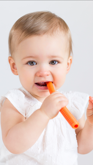 3 ORANGE - Baby Teething Tubes